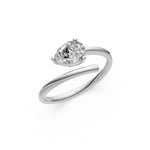 Load image into Gallery viewer, Avani Pear Solitaire Diamond Gap Womens Ring