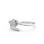 Load image into Gallery viewer, Avani Pear Solitaire Diamond Gap Womens Ring