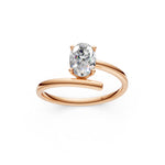 Load image into Gallery viewer, Avira Oval Solitaire Diamond Gap Womens Ring