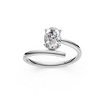 Load image into Gallery viewer, Avira Oval Solitaire Diamond Gap Womens Ring