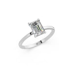 Load image into Gallery viewer, Faria Emerald Solitaire Diamond Womens Ring
