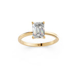 Load image into Gallery viewer, Faria Emerald Solitaire Diamond Womens Ring