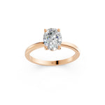 Load image into Gallery viewer, Faiza Oval Solitaire Diamond Womens Ring