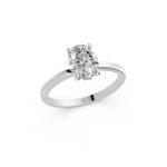 Load image into Gallery viewer, Faiza Oval Solitaire Diamond Womens Ring