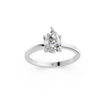 Load image into Gallery viewer, Evira Pear Solitaire Diamond Womens Ring