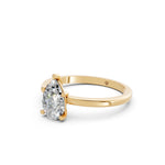 Load image into Gallery viewer, Evira Pear Solitaire Diamond Womens Ring