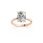 Load image into Gallery viewer, Esha Oval Solitaire Diamond Womens Ring