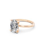 Load image into Gallery viewer, Esha Oval Solitaire Diamond Womens Ring