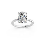 Load image into Gallery viewer, Esha Oval Solitaire Diamond Womens Ring