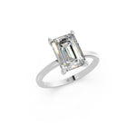 Load image into Gallery viewer, Enira Emerald Solitaire Diamond Womens Ring