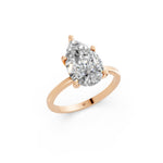 Load image into Gallery viewer, Emira Pear Solitaire Diamond Womens Ring