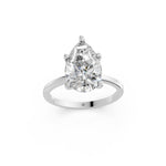Load image into Gallery viewer, Emira Pear Solitaire Diamond Womens Ring