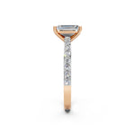 Load image into Gallery viewer, Elvia Emerald Solitaire Diamond Womens Ring