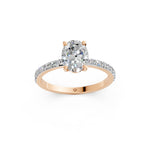 Load image into Gallery viewer, Elora Oval Solitaire Diamond Womens Ring
