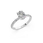 Load image into Gallery viewer, Elora Oval Solitaire Diamond Womens Ring