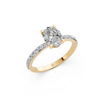 Load image into Gallery viewer, Elora Oval Solitaire Diamond Womens Ring