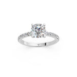 Load image into Gallery viewer, Elina Round Solitaire Diamond Womens Ring