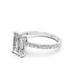 Load image into Gallery viewer, Elara emerald Solitaire Diamond Womens Ring