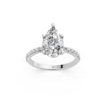 Load image into Gallery viewer, Dulara Pear Solitaire Diamond Womens Ring