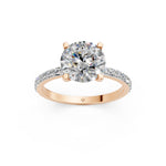 Load image into Gallery viewer, Drisa Round Solitaire Diamond Womens Ring