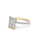 Load image into Gallery viewer, Dreya Emerald Solitaire Diamond Womens Ring