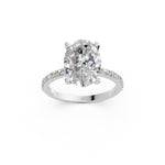 Load image into Gallery viewer, Divia Oval Solitaire Diamond Womens Ring