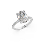 Load image into Gallery viewer, Divia Oval Solitaire Diamond Womens Ring