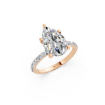 Load image into Gallery viewer, Diora Pear Solitaire Diamond Womens Ring