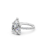 Load image into Gallery viewer, Diora Pear Solitaire Diamond Womens Ring