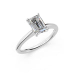 Load image into Gallery viewer, Malya Emerald Solitaire Diamond Womens Ring