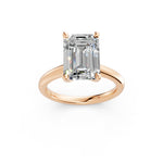 Load image into Gallery viewer, Lunara Emerald Solitaire Diamond Womens Ring