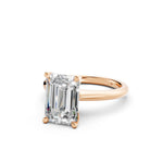 Load image into Gallery viewer, Lunara Emerald Solitaire Diamond Womens Ring