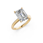 Load image into Gallery viewer, Lunara Emerald Solitaire Diamond Womens Ring