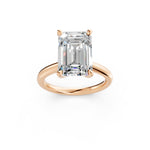 Load image into Gallery viewer, Liza Emerald Solitaire Diamond Womens Ring