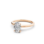 Load image into Gallery viewer, Lavya Oval Solitaire Diamond Womens Ring