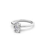Load image into Gallery viewer, Lavya Oval Solitaire Diamond Womens Ring