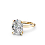 Load image into Gallery viewer, Lania Oval Solitaire Diamond Womens Ring
