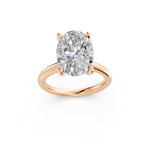 Load image into Gallery viewer, Laira Oval Solitaire Diamond Womens Ring