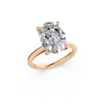 Load image into Gallery viewer, Laira Oval Solitaire Diamond Womens Ring