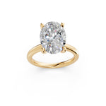 Load image into Gallery viewer, Laira Oval Solitaire Diamond Womens Ring