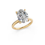 Load image into Gallery viewer, Laira Oval Solitaire Diamond Womens Ring