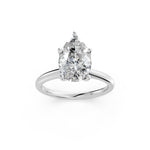 Load image into Gallery viewer, Kshira Pear Solitaire Diamond Womens Ring