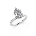Load image into Gallery viewer, Kshira Pear Solitaire Diamond Womens Ring