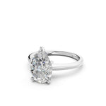 Load image into Gallery viewer, Kshira Pear Solitaire Diamond Womens Ring