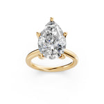 Load image into Gallery viewer, Kiyra Pear Solitaire Diamond Womens Ring