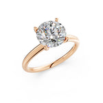 Load image into Gallery viewer, Kesha Round Solitaire Diamond Womens Ring