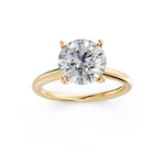 Load image into Gallery viewer, Kesha Round Solitaire Diamond Womens Ring
