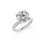 Load image into Gallery viewer, Kavya Round Solitaire Diamond Womens Ring