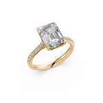 Load image into Gallery viewer, Adhira Emerald Solitaire Diamond Womens Ring