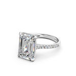 Load image into Gallery viewer, Abhira Emerald Solitaire Diamond Womens Ring